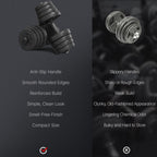Yaheetech 30KG/25KG/20KG/15KG Adjustable Dumbbells Weight Set for Men/Women