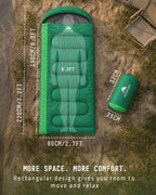 Voyager Sleeping Bag for Adults, Lightweight 3-4 Season Waterproof Camping
