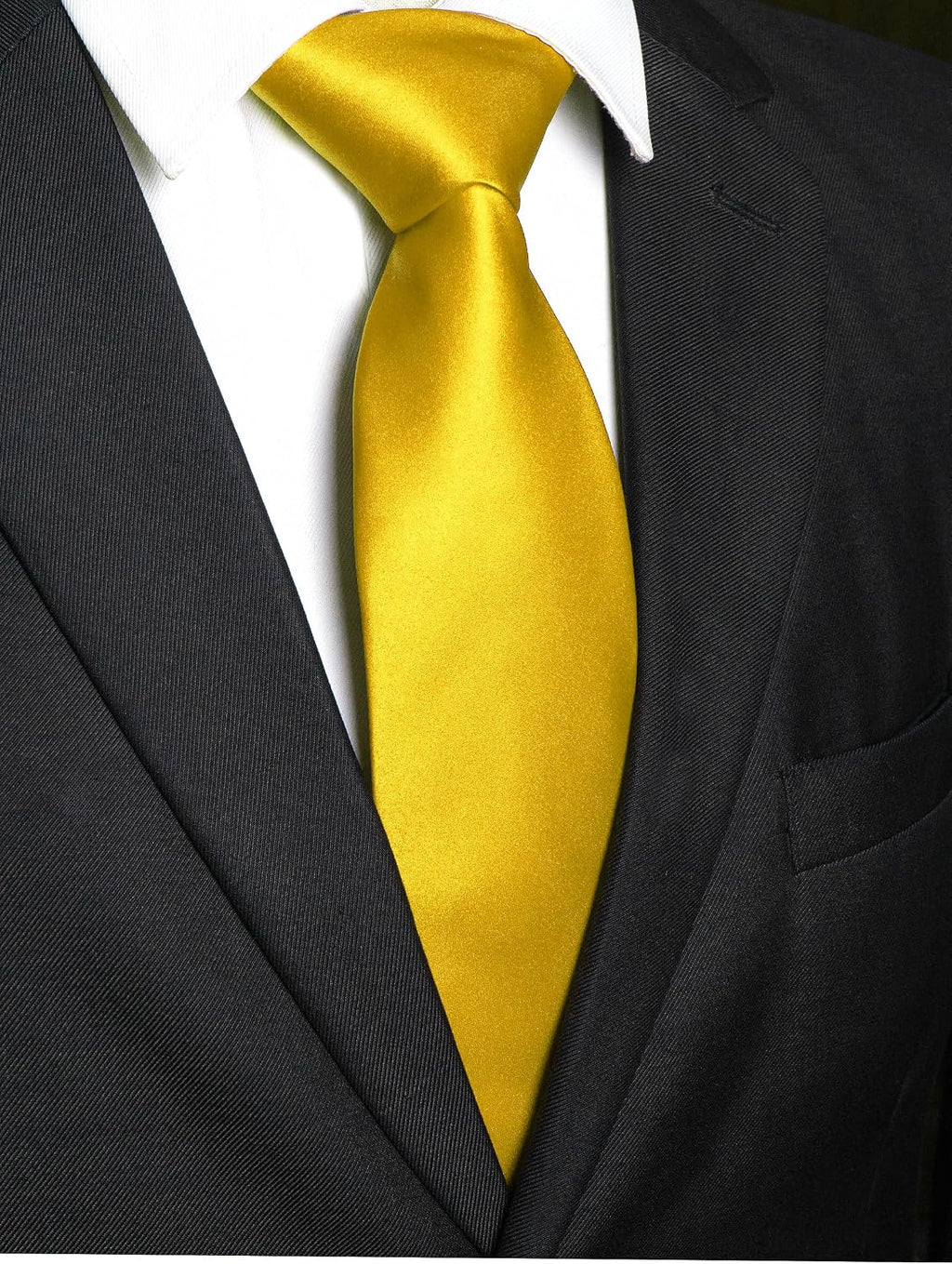 RBOCOTT Solid Color Tie Mens Necktie for Business and Wedding Party