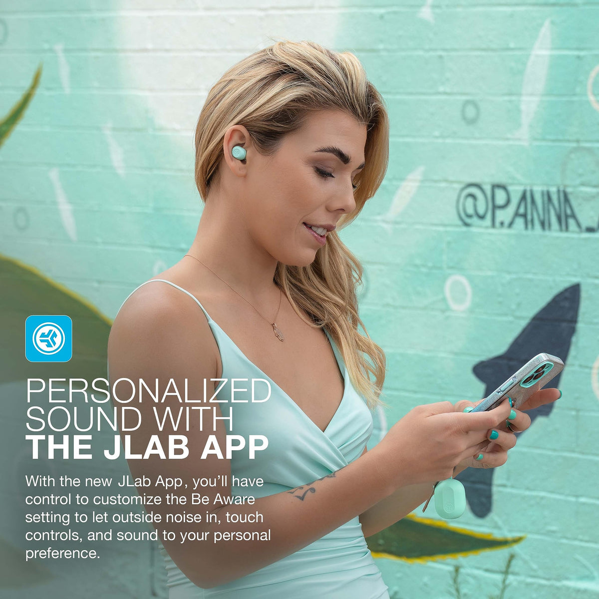 JLab JBuds Mini True Wireless Earbuds, Bluetooth Multipoint, Charcoal Black
