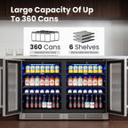 Yeego Beverage Refrigerator - 24 inch 180 Cans Beer Cooler with Glass Door
