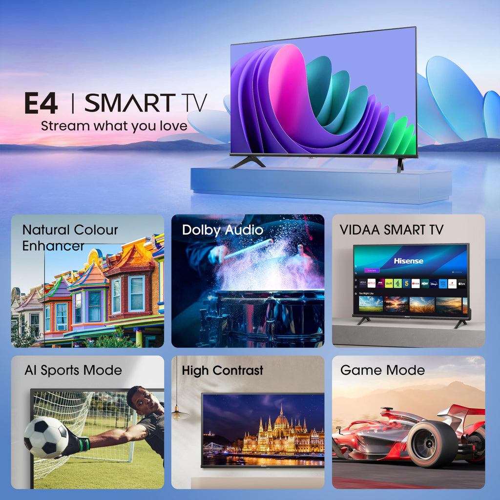 Hisense 40 Inch 40E4QTUK FHD LED TV with Freely