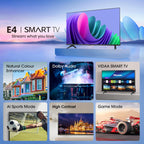 Hisense 40 Inch 40E4QTUK FHD LED TV with Freely
