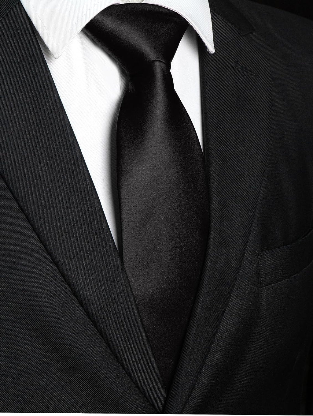 RBOCOTT Solid Color Tie Mens Necktie for Business and Wedding Party