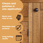 Furniture Clinic Clear Beeswax Polish for Wood & Furniture - 200ml - Natural Beeswax for All Types and Colours - Wooden Furniture Polish to Protect & Enhance Any Wooden Surface