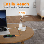 TESSAN PD 20W Surge Protector Extension Cord 5Ft, Flat Plug Power Strip