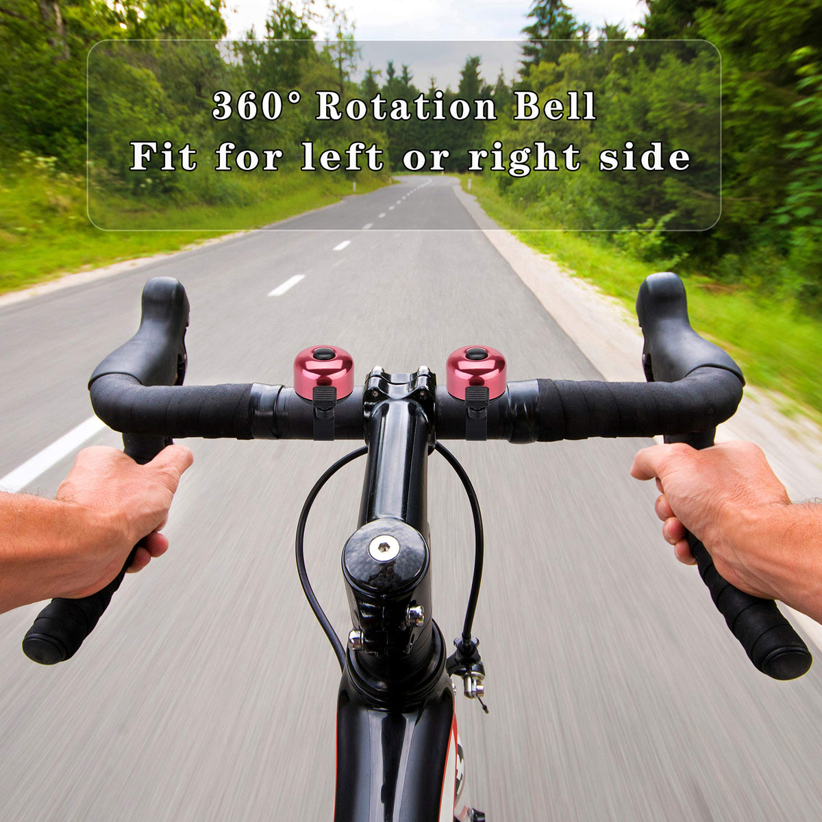 Bike Bell Bicycle Bell with Loud Crisp Clear Sound, Road and Mountain Bike Bell Adults Kids(8 colors)
