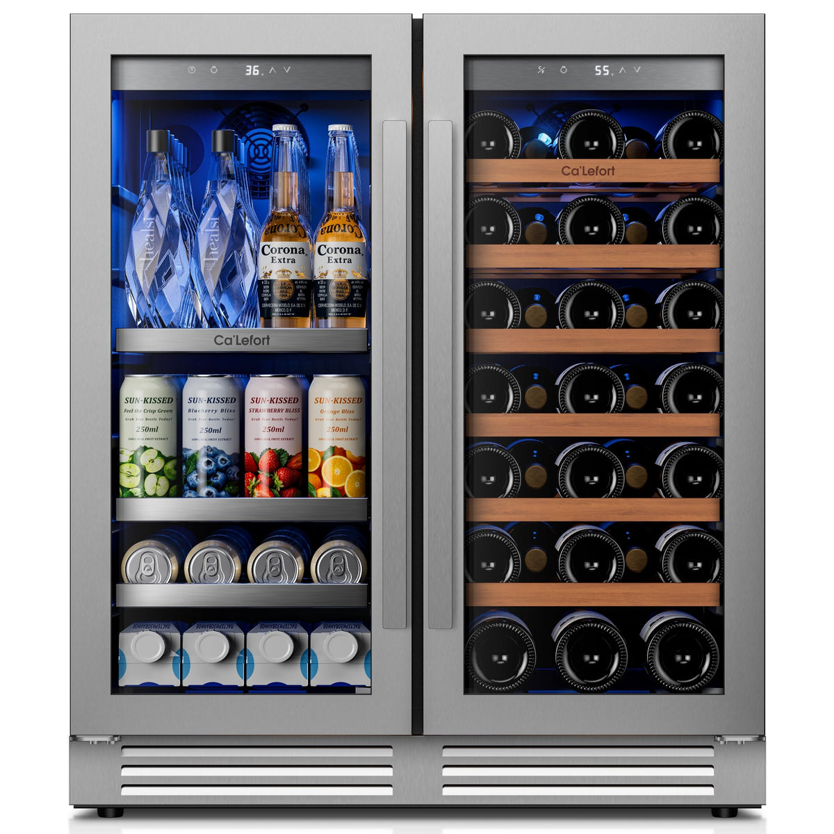 Ca'Lefort 48 Inch Wine & Beverage Refrigerator, 200 Can and 46 Bottle