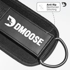 DMoose Fitness Ankle Strap for Cable Machine - One Size Fit with Premium Padding Cuffs - Cable Kickback Ankle Straps - Gym Attachments & Lower Body Exercises