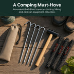 KEPLIN Steel Alloy Tent Pegs, Galvanised Ground Pegs, Rust Free & Durable Tent Support Metal Heavy Duty, Ideal Support for Camping, Beach, Garden Netting, Football Goal & Gazebo (40 Pack)