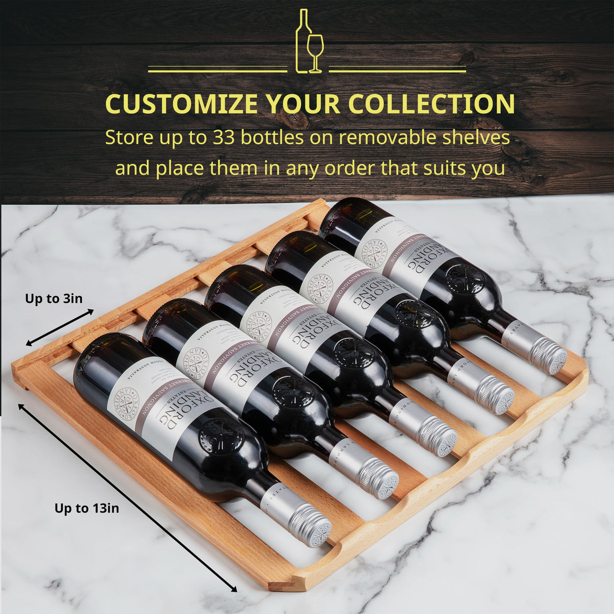 SCHMÉCKÉ 12 Bottle Compressor Wine Cooler Refrigerator w/Lock - Large Freestanding Wine Cellar For Red, White, Champagne or Sparkling Wine - 41f-64f Digital Temperature Control Fridge Stainless Steel