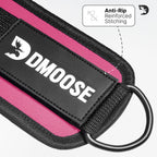 DMoose Fitness Ankle Strap for Cable Machine - One Size Fit with Premium Padding Cuffs - Cable Kickback Ankle Straps - Gym Attachments & Lower Body Exercises