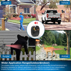 Driveway Alarm- 1/2 Mile Long Range Motion Sensor- 1 Receiver+2 Sensors