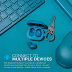 JLab JBuds Mini True Wireless Earbuds, Bluetooth Multipoint, Charcoal Black